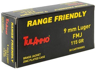 Патрон 9х19Luger ТПЗ FMJ гильза цинк пуля латунь 7,45г - фото 1