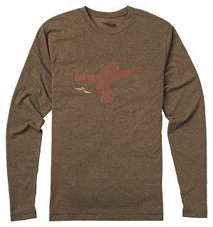 Футболка Sitka Duck sketch tee LS mud 