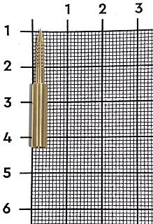 Адаптер-иголка A2S №4 латунь резьба мама 5/40 - фото 3