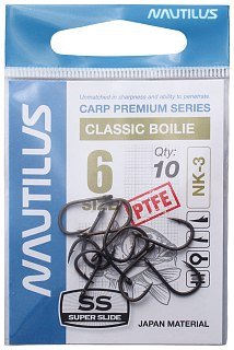 Крючок Nautilus Carp Classic Boilie 3PTFE № 6 - фото 4