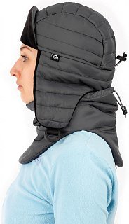 Шапка-ушанка Payer Твин стеганая таффета графит - фото 6