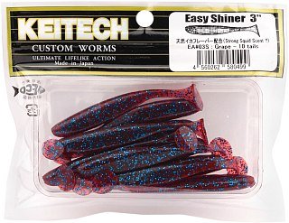 МП Приманка Keitech виброхвост Easy shiner 3" EA03 grape 10шт - фото 2