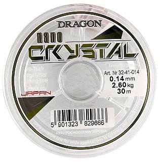 Леска Dragon Nano Crystal прозрачная 30м 0.14мм 2.60кг