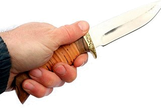 Нож ИП Семин Лазутчик сталь 65х13 литье береста - фото 4