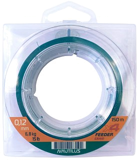 Шнур Nautilus X4 Feeder Braid Dark Green 150м 0,12мм 6,8кг - фото 4