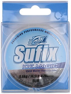 Леска Sufix Ice Magic 50м 0,28мм 6,6кг прозрачная - фото 1