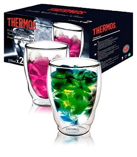 Набор стаканов Thermos Double glass tumbler двойное стекло 0,27л - фото 3