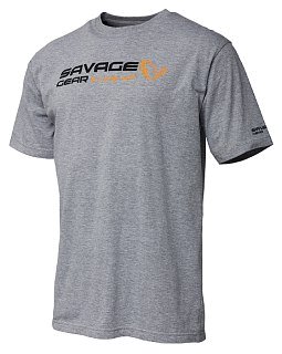 Футболка Savage Gear Signature logo grey melange