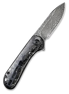 Нож Civivi Elementum Flipper Knife Carbon Fiber Handle (2.96" Damascus) silvery - фото 2