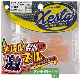 Приманка Xesta Black star worm shad star 1,75" 01.loa