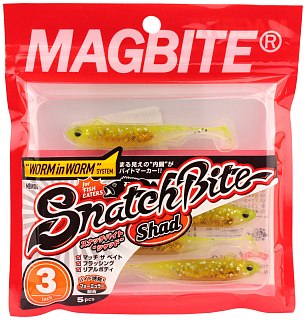 Приманка Magbite MBW04 Snatch bite shad 3-04 3.0" 5шт