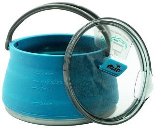 Чайник Tramp складной силиконовый 1л аквамарин - фото 3