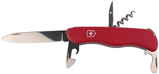 Нож Victorinox Picknicker 111мм 11 функций гладкое лезвие красный - фото 1