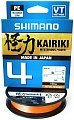 Шнур Shimano Kairiki 4PE 150м 0,19мм 11,6кг orange
