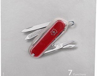Нож Victorinox Classic 58мм красный блистер - фото 3