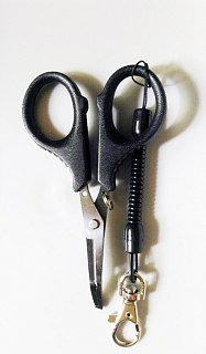 Ножницы Yoshi Onyx для плетенки и заводных колец с загибом и шнуром с карабином - фото 2