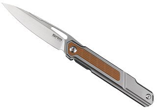 Нож SRM 1421 сталь N690 рукоять TC4 Titanium +G10(Tan) - фото 4
