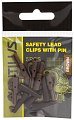 Клипса Nautilus Safety lead clips with pin brown