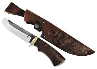 Нож ИП СЕМИНА Варяг кованая сталь 95x18 со следами ковки венге литье - фото 2