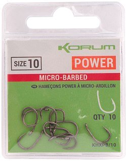 Крючки Korum Xpert Power Micro Barbed Hooks №10