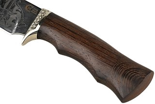 Нож ИП СЕМИНА Близнец кованая сталь 95х18 венге литье гравировка - фото 5