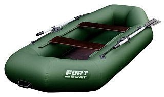 Лодка Fort 260 надувная зеленая - фото 1