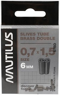 Трубка обжимная Nautilus Slives tube Double brass 0,7х1,5х6мм