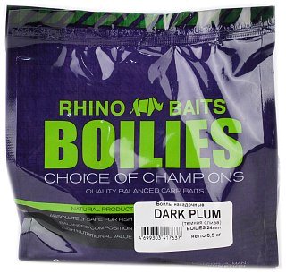 Бойлы Rhino Baits насадочные Dark Plum темная слива 24мм 500гр - фото 1