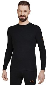 Термобелье Norveg Hunter футболка мужская длинный рукав черная ( р.XXL)