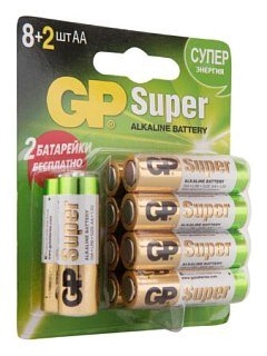 Батарейка GP АA Super Alkaline 15A8/2-CR10 уп.8шт+2 - фото 2