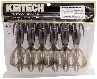Приманка Keitech Crazy Flapper 4.4" 208 watermelon pp red - фото 2