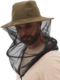 Панама-накомарник Huntsman Антигнус смесовая с кольцом хаки - фото 8