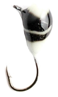 Мормышка Lumicom Капля с ушком вольф обмазка-винт 5,0мм PBL white 1/10 - фото 1