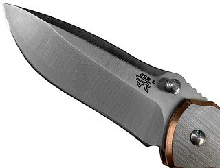 Нож Sanrenmu 7074LUC-SCY складной сталь 12C27 Brush bronze 420 steel - фото 5