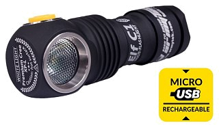 Фонарь Armytek Elf C1 XP-L USB серебро - фото 1