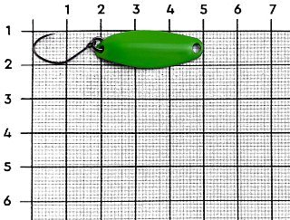 Блесна Nories Masukuroto 2,0гр цв.006 Lime / Schwarz - фото 3