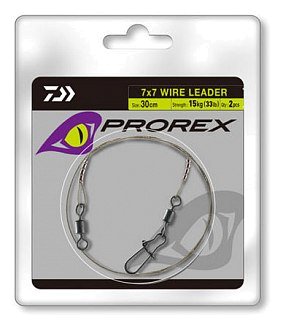 Поводок Daiwa Prorex 7x7 Wire Leader 20см 18кг - фото 2