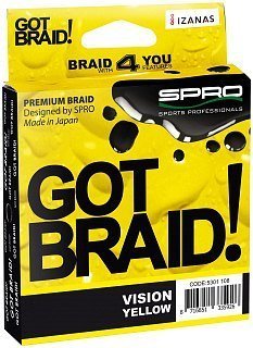 Леска SPRO Got Braid! Yellow 0,18мм 150м - фото 1
