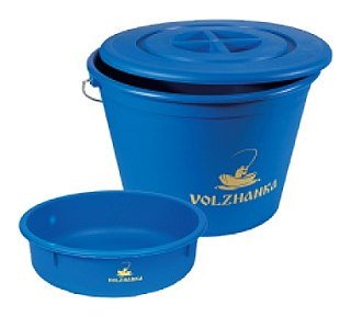 Ведро Волжанка пластик с крышкой и тазиком 25л