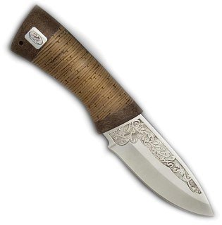 Нож ЗОК Кедр разделочный сталь 110х18 рукоять кожа
