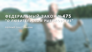 Федеральный закон №475 "О любительском рыболовстве" - полный текст закона