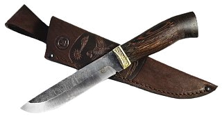 Нож ИП Семин Путник кованая сталь 95x18 со следами ковки венге литье - фото 1