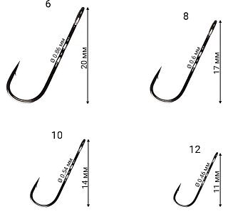 Крючок Crazy Fish Round Bent Fixative Shank №10 - фото 2