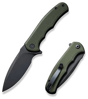 Нож Civivi Mini Praxis Flipper Knife G10 Handle (2.98" D2 Blade) green  - фото 1