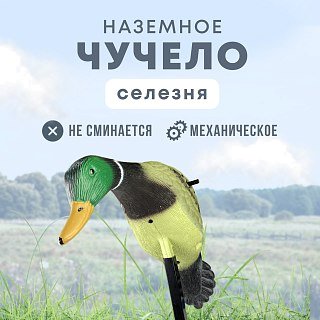 Механическое чучело Taigan Motorized rotating Mallard селезень  - фото 1