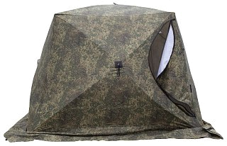 Палатка Стэк Куб-4Т трехслойная камуфляж - фото 1