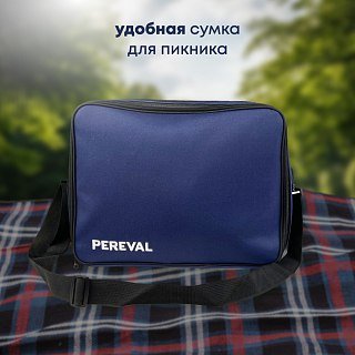 Термосумка с набором для пикника Pereval Deluxe на 4 персоны синий - фото 5