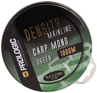 Леска Prologic Density carp mono green 0.37 18lb 8.17кг 1000м - фото 1