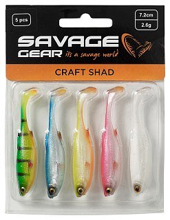 Приманка Savage Gear Craft Shad 7.2см 2.6гр Clear Water Mix уп.5шт - фото 2