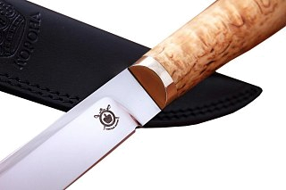 Нож Северная Корона Лис нержавеющая сталь карельская береза - фото 2